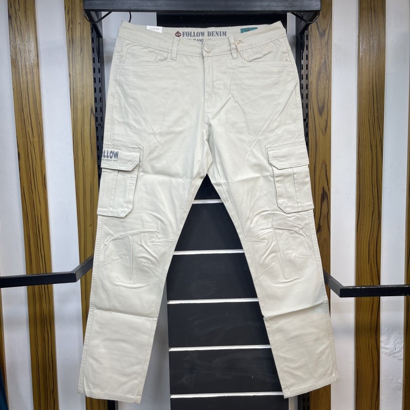 Premium 6 Pocket Cargo Pants 233L Cream