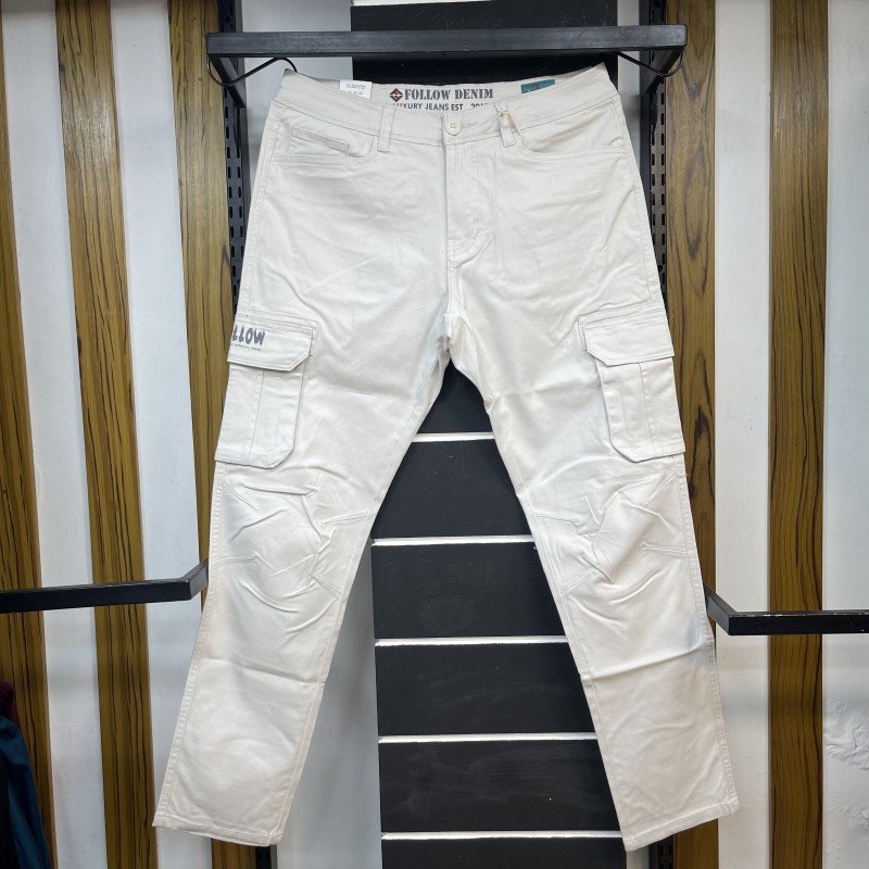 Premium 6 Pocket Cargo Pants 233L Off White