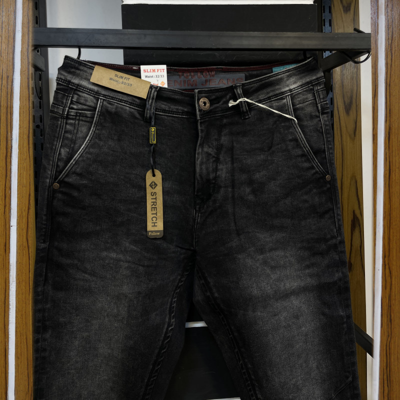 Premium Black Wash Denim Jeans 313L