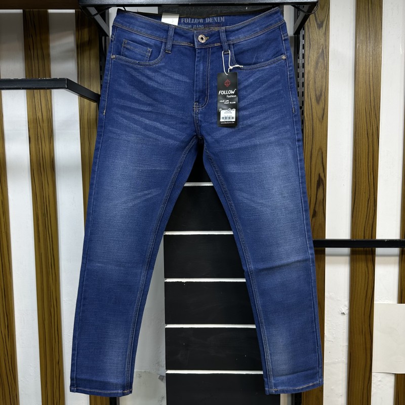 FOLLOW SLIM FIT DENIM  2024113 BLUE L