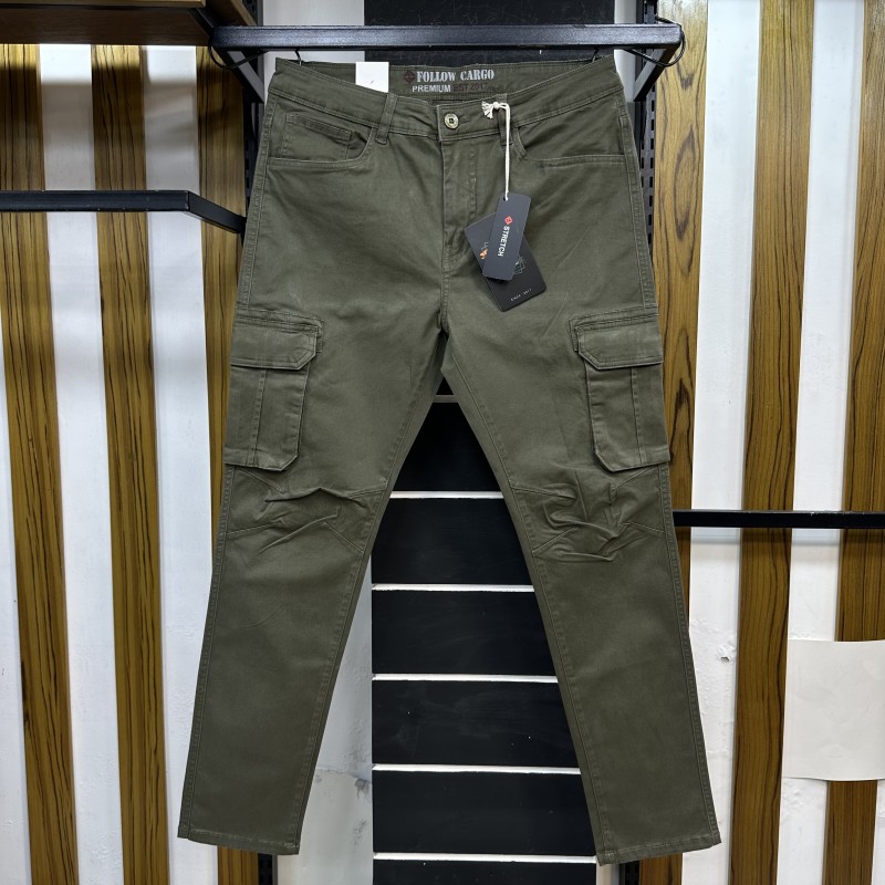 FOLLOW SLIM FIT CARGO 2017461 Olive