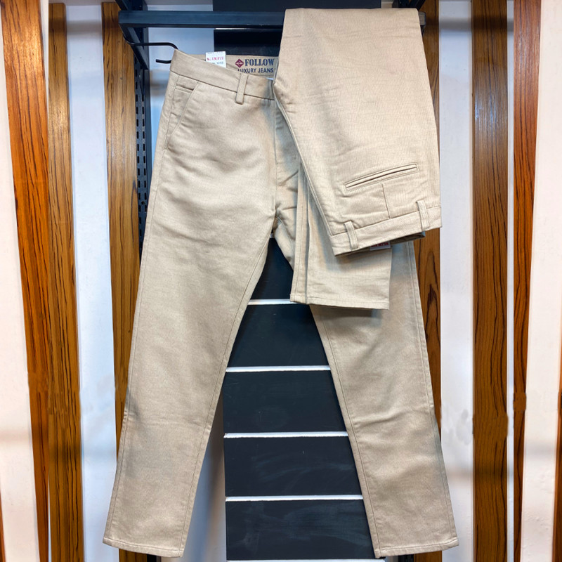 Men's Slim-Fit Chino Gabardine Pants 291 Off White