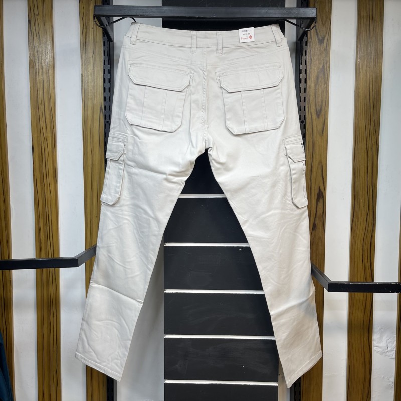 Premium 6 Pocket Cargo Pants 233L Off White