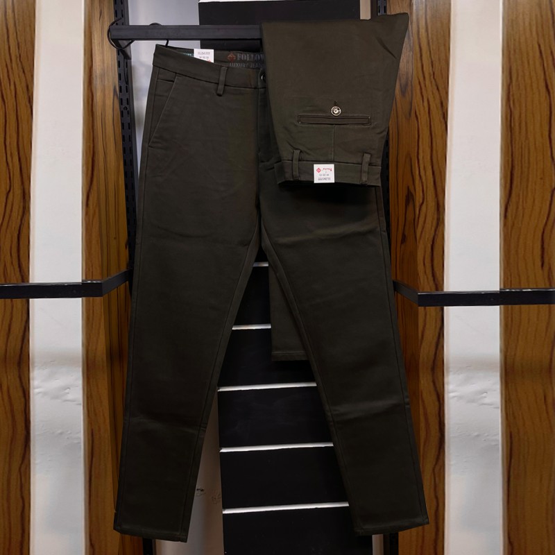 Luxury Gabardine Pants 320 Deep Olive