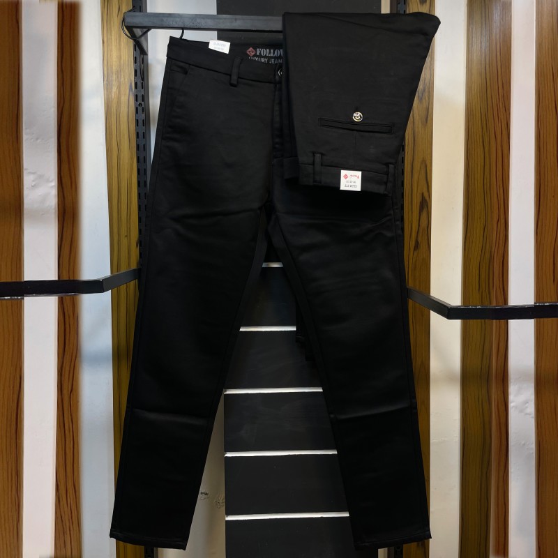 Luxury Gabardine Pants 320 Z Black | Follow Fashion
