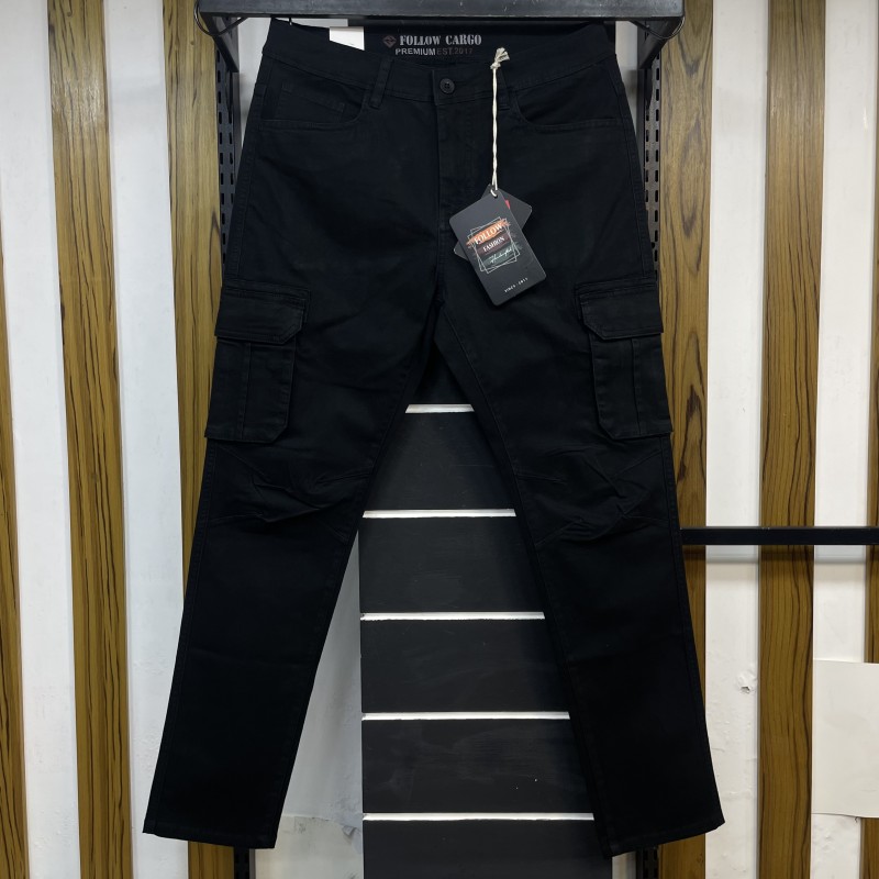 SLIM FIT CARGO PANT 2017458BLACK