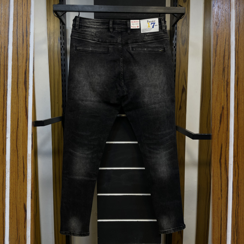 Premium Black Wash Denim Jeans 313L