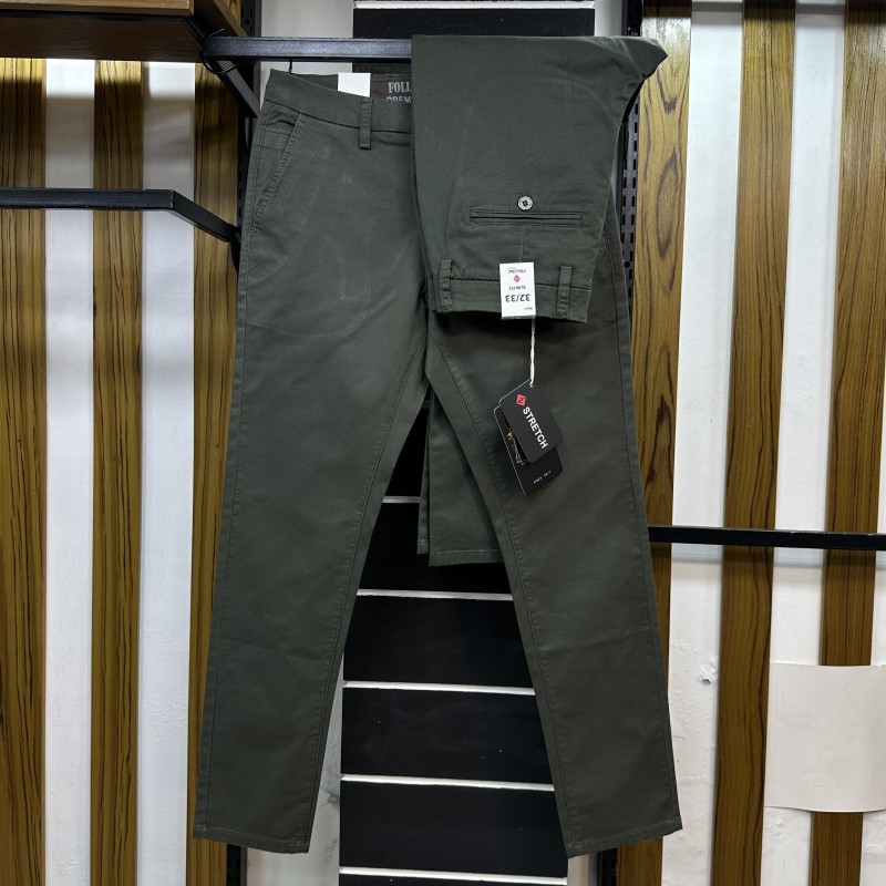 SLIM FIT GABARDINE 2017459D Olive