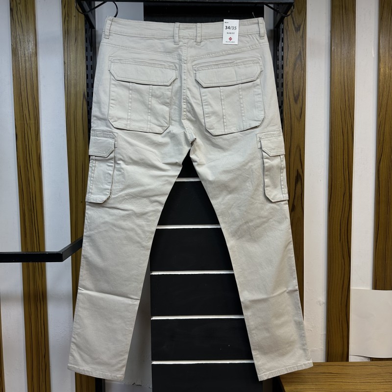 SLIM FIT Cargo Pant 408Of White