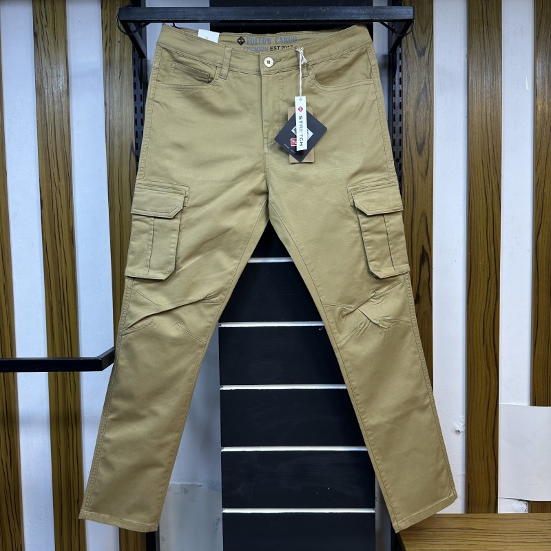 SLIM FIT CARGO PANT 2017444L KHAKI