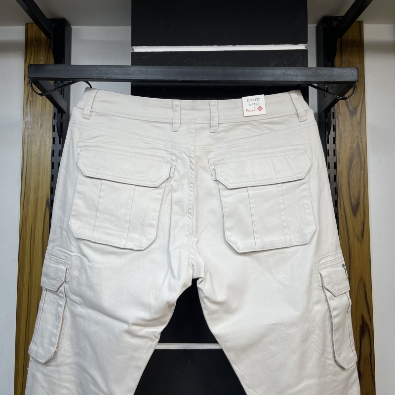 Premium 6 Pocket Cargo Pants 233L Off White