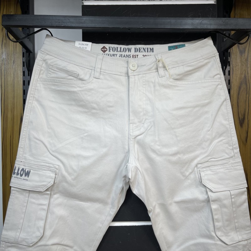 Premium 6 Pocket Cargo Pants 233L Off White